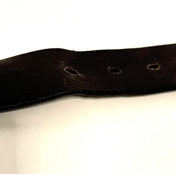 Fossil Black Leather Belt Silvertone Buckle Mens Size 40 Business Casual - Picture 8 of 12